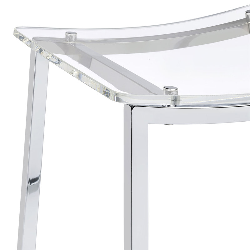 Tabouret de bar sans dossier Staten Chrome (seulement chaises de salle à manger)