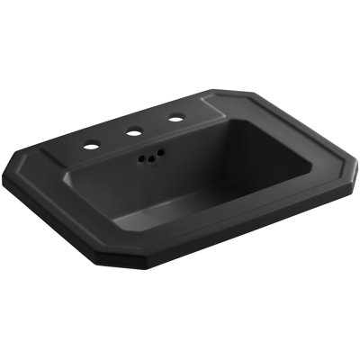 Kathryn Vitreous China Rectangular Drop-In Bathroom Sink with Overflow