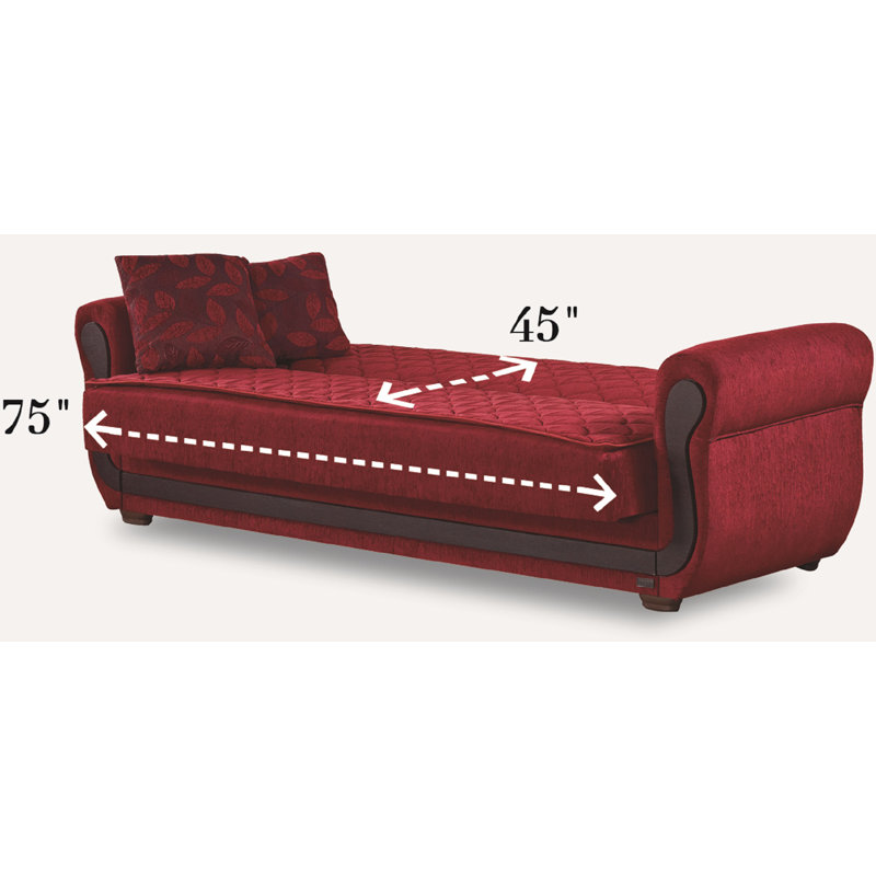 Grasston 91'' Upholstered Tight Back Convertible Sofa