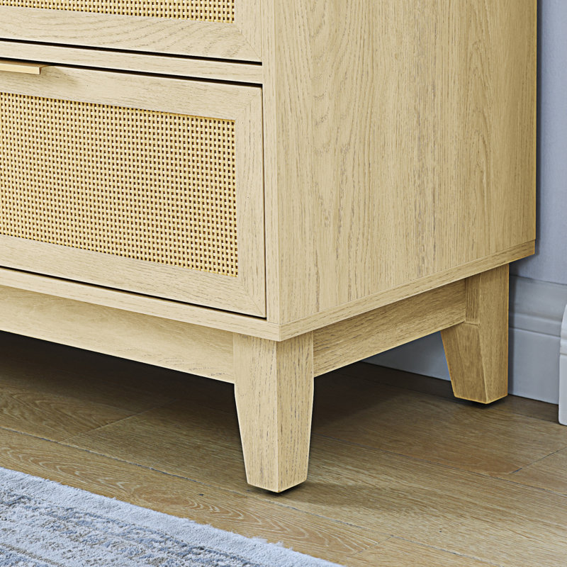 Commode 7 tiroirs, Bois naturel