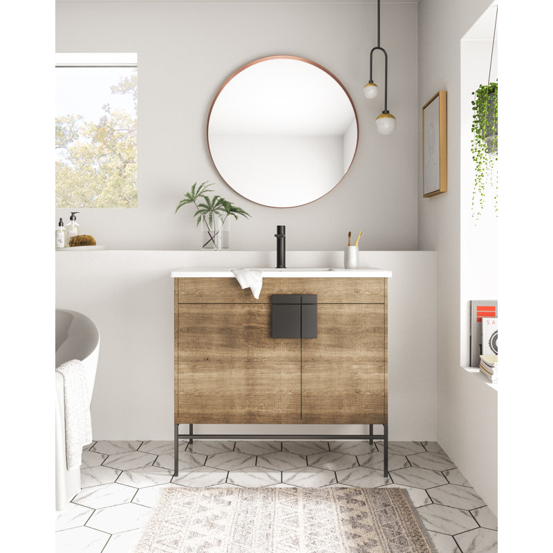 Lansing Stainless Steel Mirror, Brushed Brass
