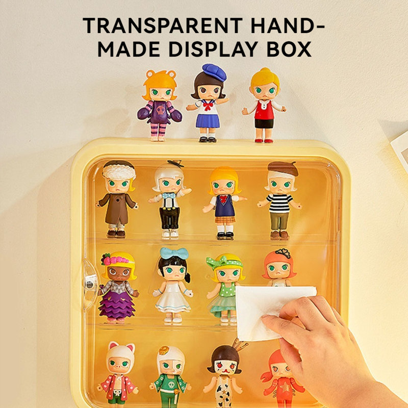 Vitrine transparente pour figurines murales et de bureau, Vert