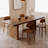 Brown Rectangular Solid Wood Sled Dining Table-1854631715
