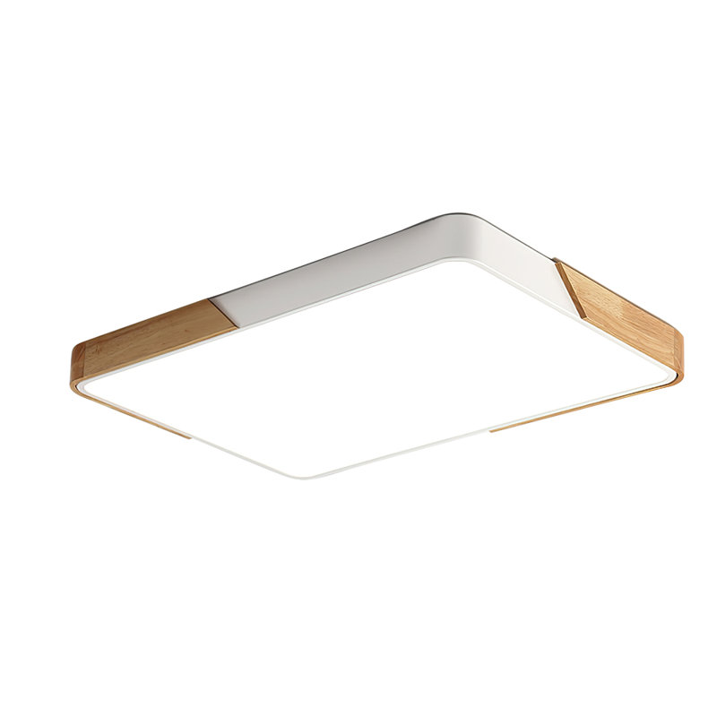 Cherron 1-Light 88cm Rectangle Dimmable LED Flush Mount Ceiling Light Fixture, White