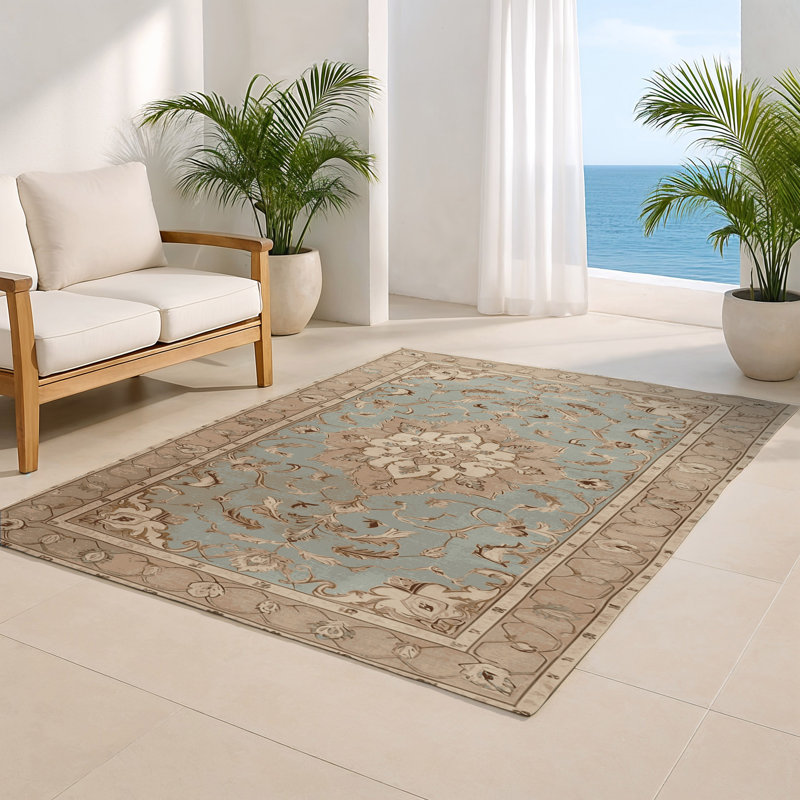 Tapis gris d'intérieur et d'extérieur Tabriz, Rectangulaire 2 pi x 3 pi