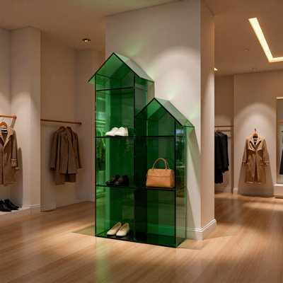 Acrylic House Shape Display Shelf