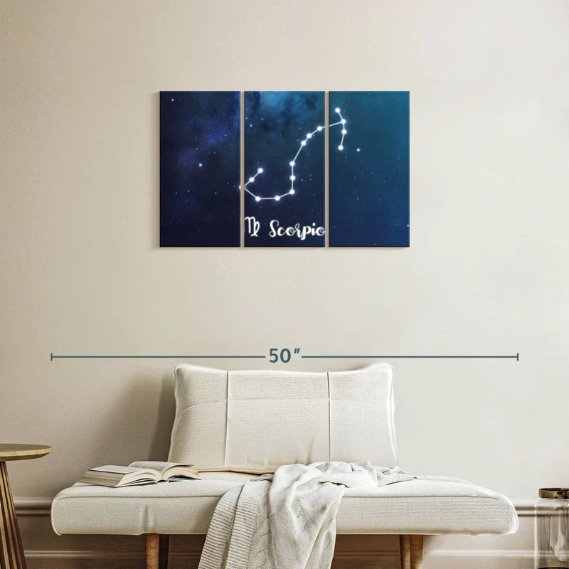 Adella Scorpio Zodiac Constellation, 20" H x 33" W