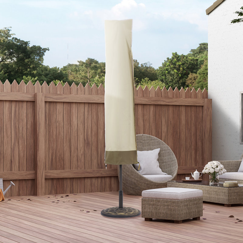 Outdoor Patio Umbrella Cover, Beige/Brown