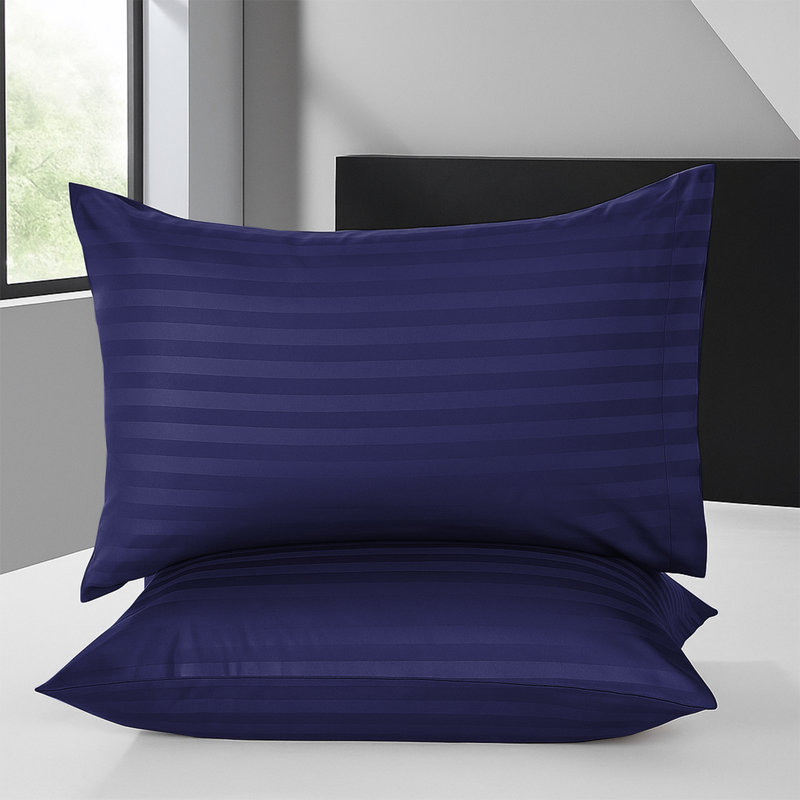 Microfiber Machine Tufted Pillowcase Case Pack, Navy
