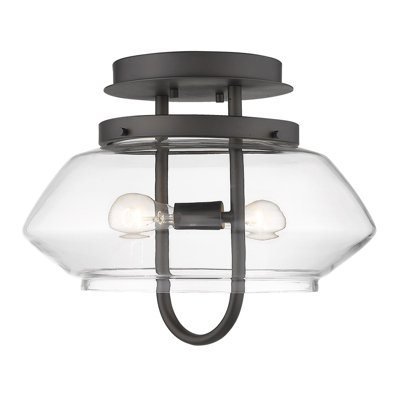 Mathes Glass Semi Flush Mount