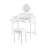 Space - Saving White Dressing Table With Four Leaf Reversible Mirror, Golden Round Handles, 5 Drawers For Beauty Essentials, Comfortable Seating And Stool , Mirror Flawless Makeup, Cosmetics