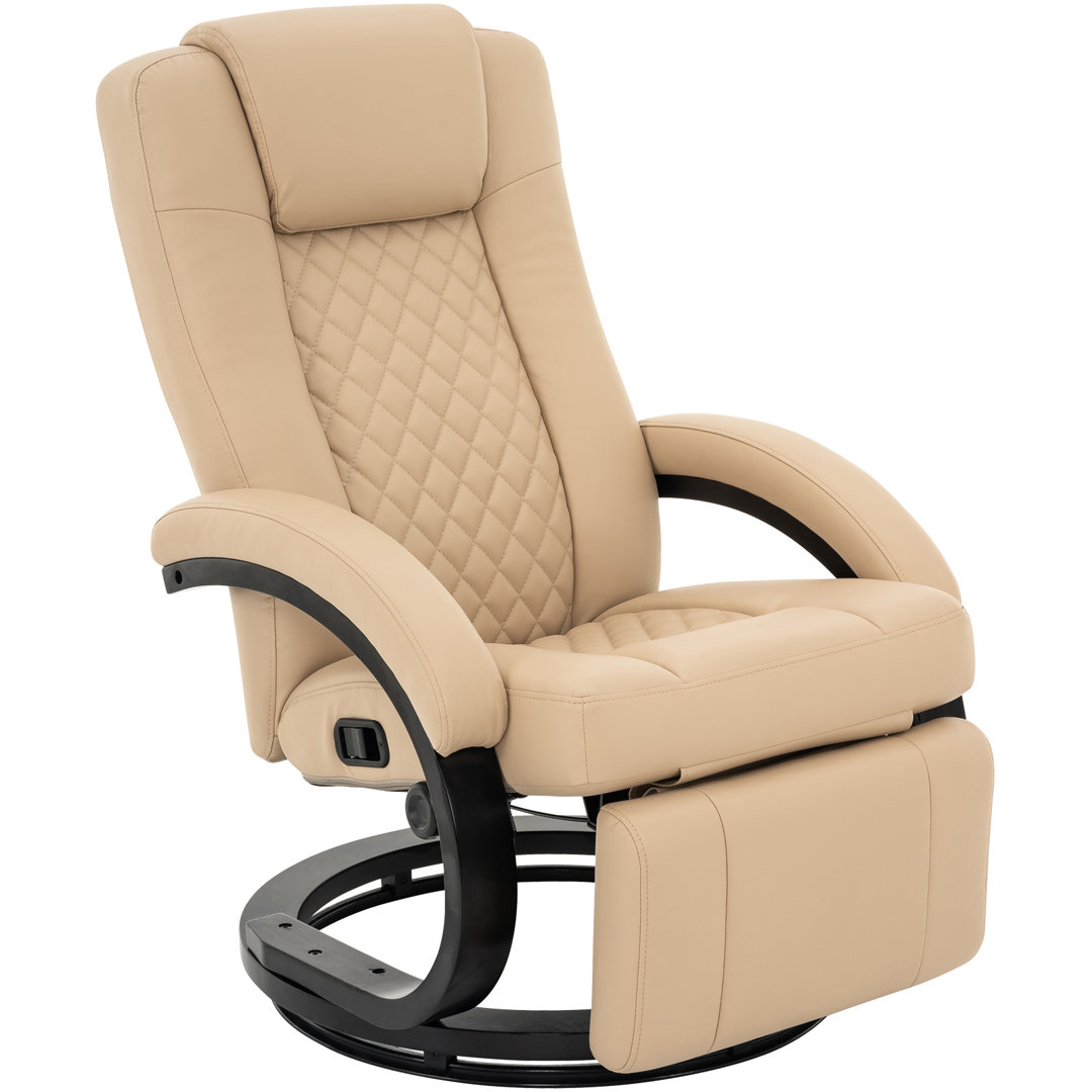 Marnique Faux Leather Swivel Recliner Chair Ebern Designs