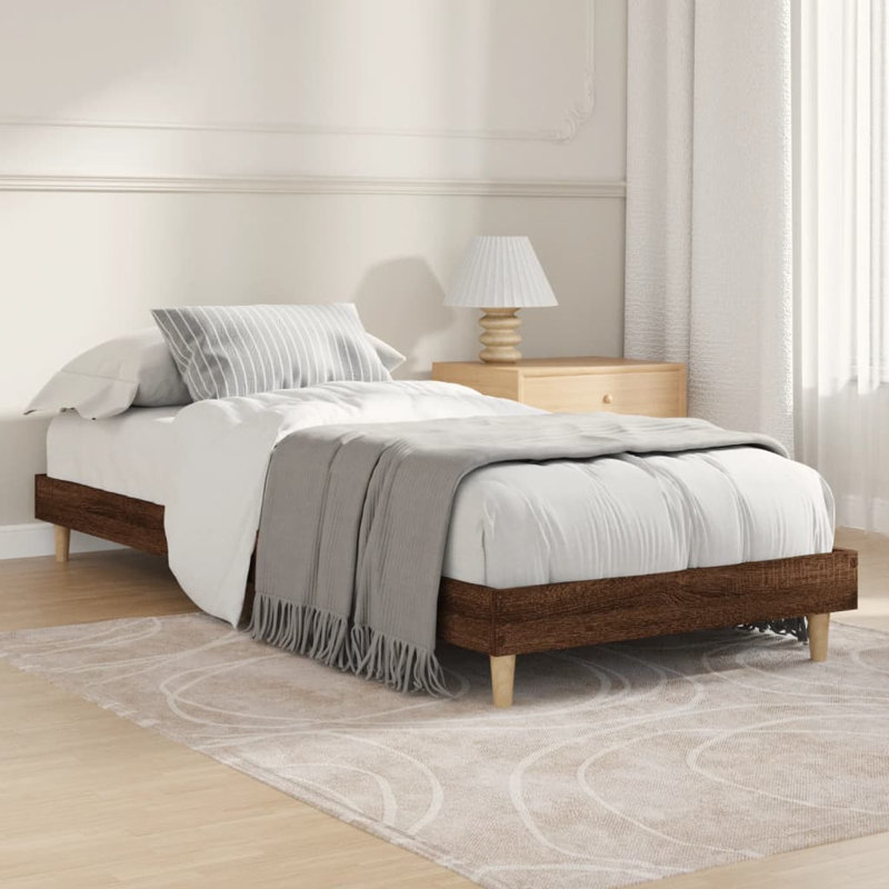 Brotherhood Bed, 75 x 190cm, Brown Oak