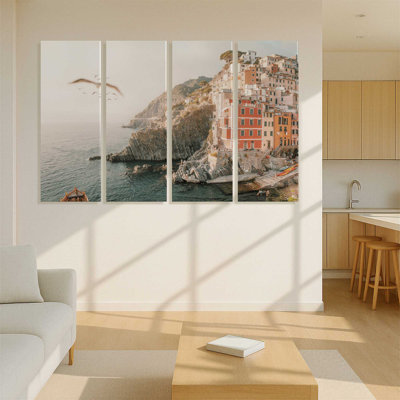 Village par les falaises II, reproduction sur toile