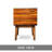 Solid Acacia Wood Nightstand, Bedside Table with Drawer & Open Shelf, Mid-Century Art Deco Accent Piece, Scratch & Water-Resistant-1165650618