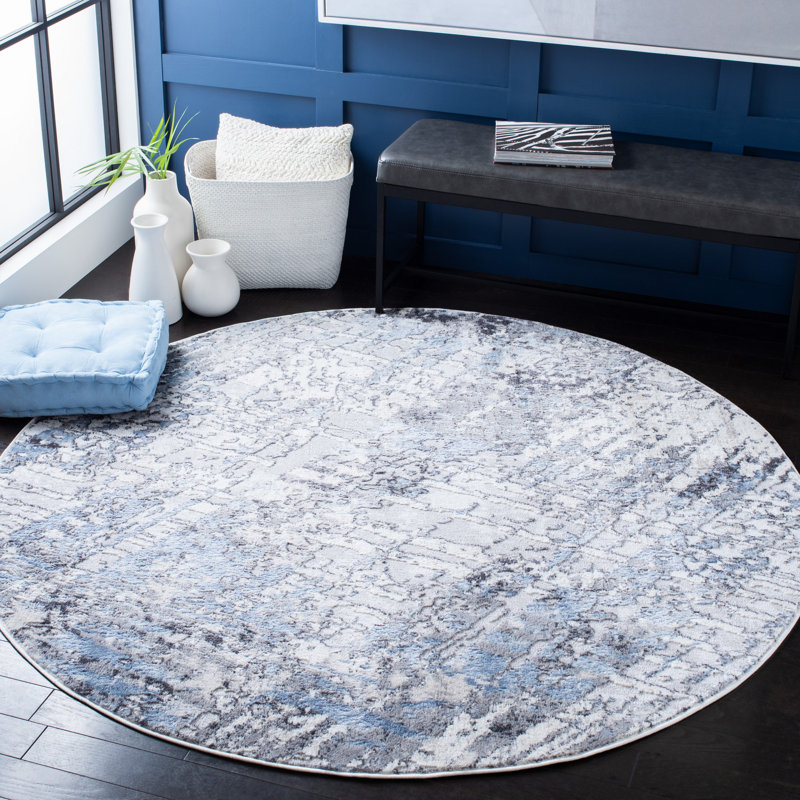 Ascend 700 Performance Abstract Rug, Round 6'7"