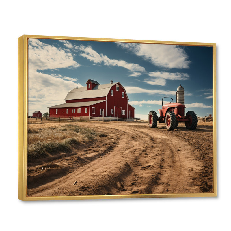 " Farm Farmstead Delight Muted III ", H 30 po x l 40 po, Encadrement doré