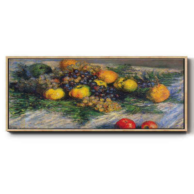 Nature morte par Monet - toile encadrée, H 12 po x l 30 po