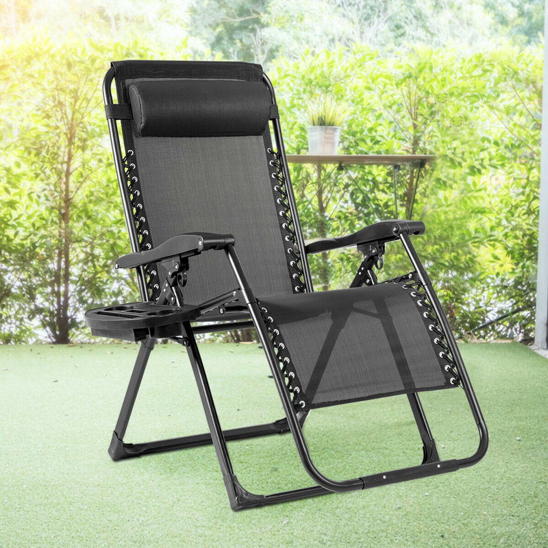 Karson Folding Zero Gravity Chair, Black