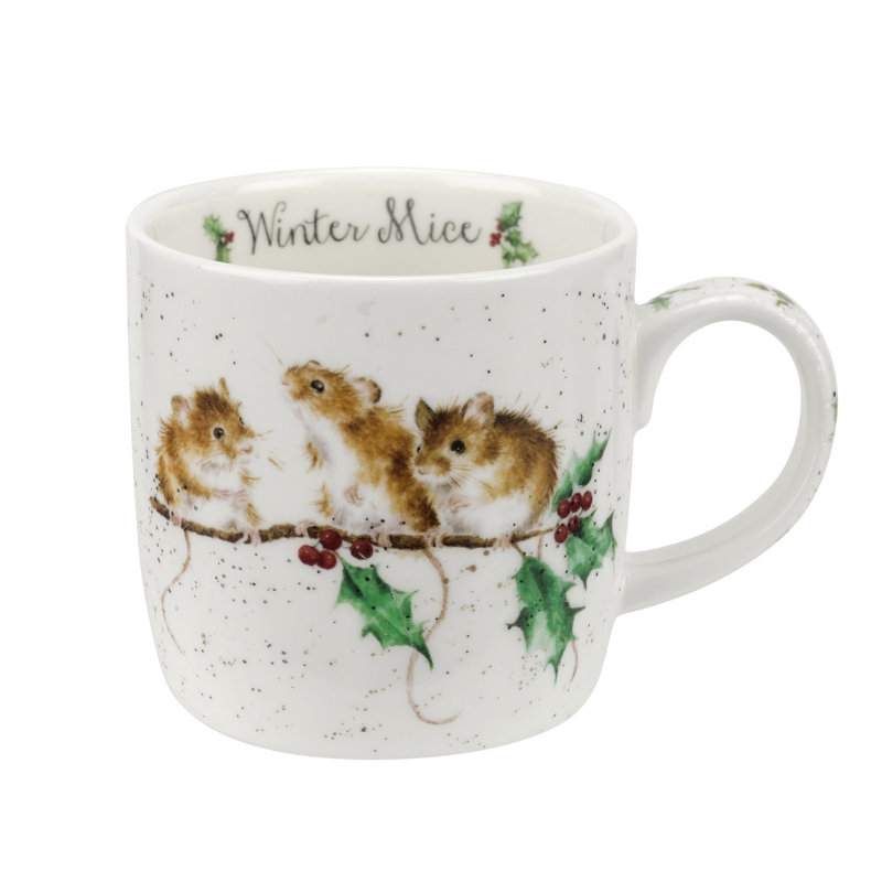 Les onces Wrendale Winter 11 oz. Grande tasse à café Bone China