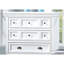 Commode de style transitionnel 1Pc avec 5 tiroirs et poignées rondes en feutrine