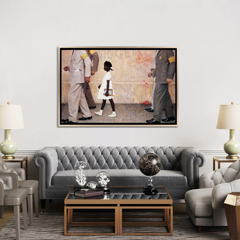 Le problème que nous vivons tous (Ruby Bridges) par Norman Rockwell - impression, Impression encadrée, H 40 po x l 60 po