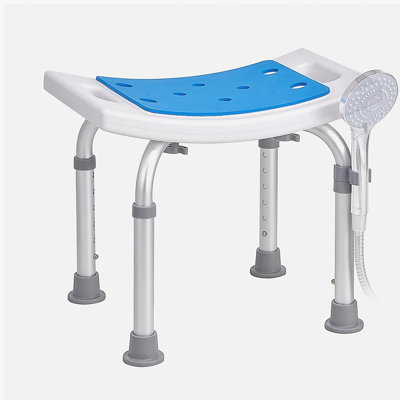 Chaise de douche, tabouret de douche à hauteur ajustable, siège de douche pour baignoire ou douche intérieure, siège de tabouret de baignoire antidérapant pour personnes à mobilité réduite, capacité de 350 lb