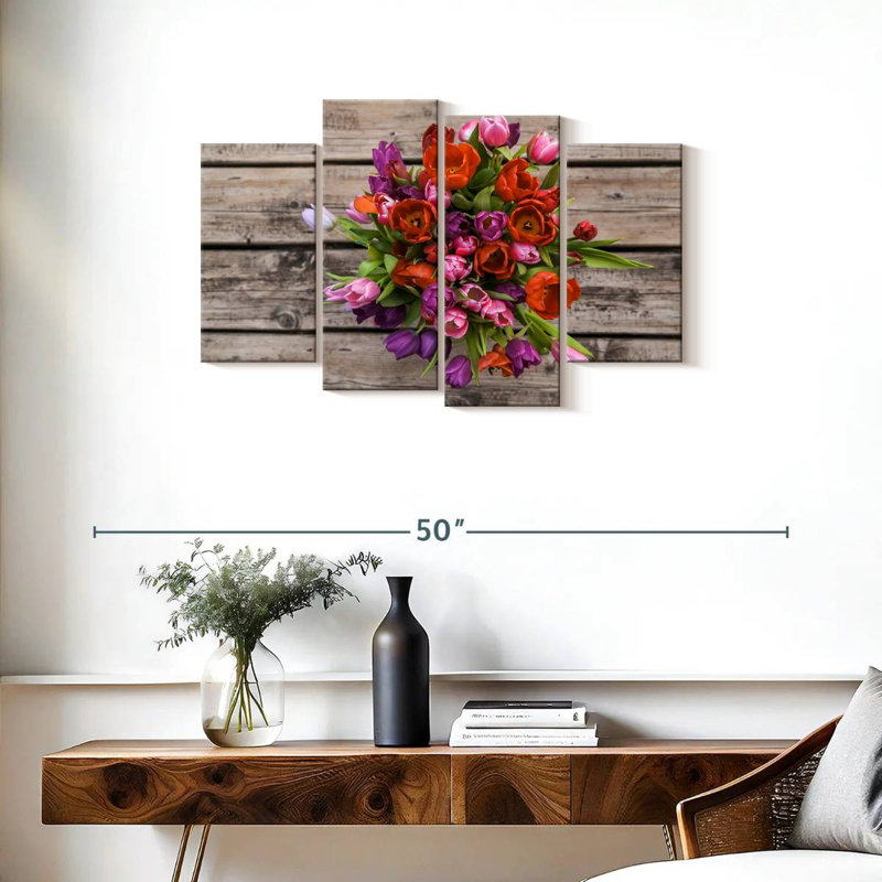 Bouquet de tulipes Harnek, H 22 po x l 36 po
