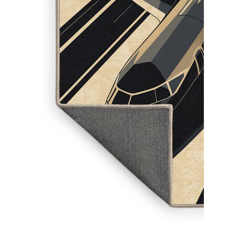 Tapis doux et moelleux en jais privé Ehlers, 7 x 10