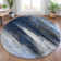 Machine Washable Indoor/Outdoor Xhevrie Navy Rug