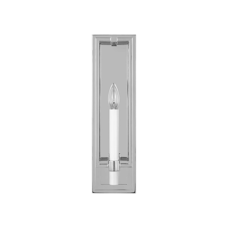 Marston 1 - Light Candle Wall Light, Polished Nickel