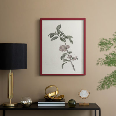 Impression florale vintage encadrée CLXIV - bois massif