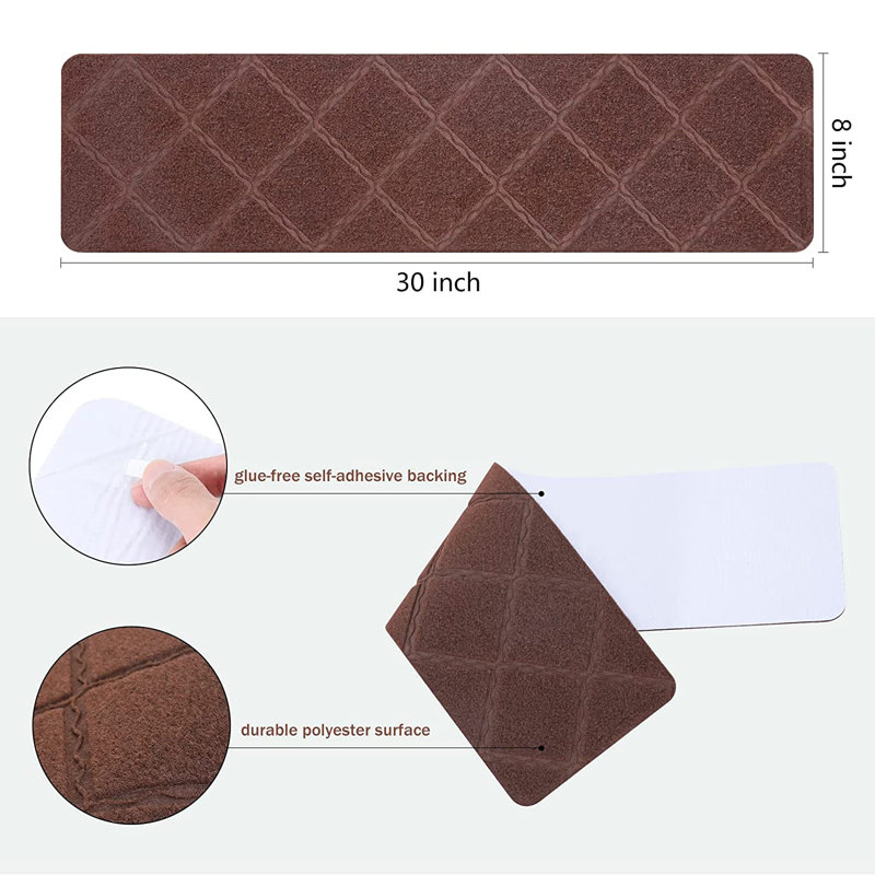 Tasheona Non-Slip Stair Tread, Brown