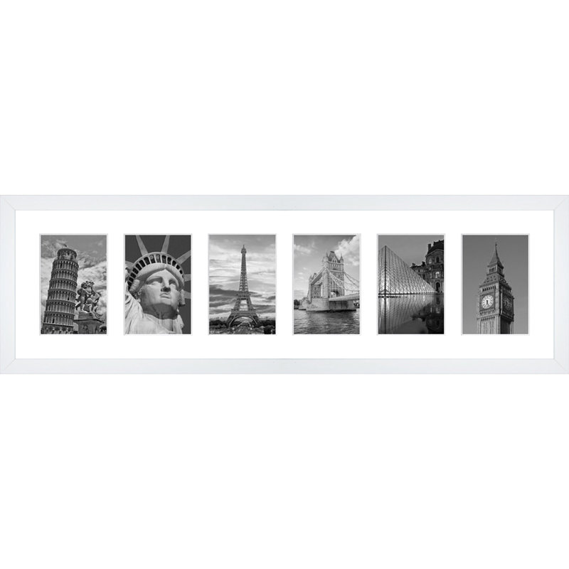 Kernberry Wood Picture Frame with Mat, White