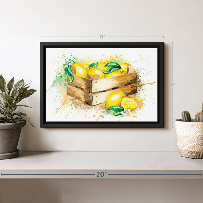 Impression sur toile Lemon Harvest Splash, H 9 po x l 13 po