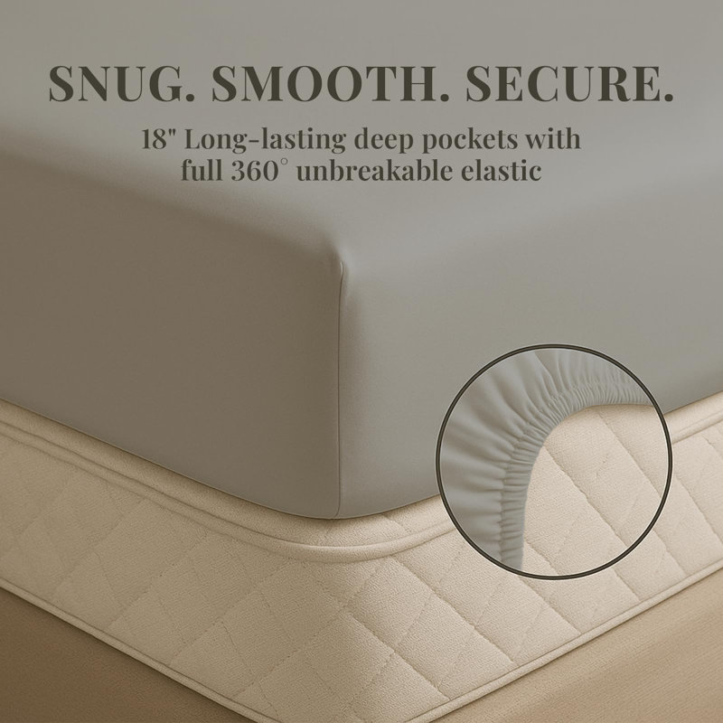 Light Gray, Twin XL Sheet Set with 2 Pillowcases