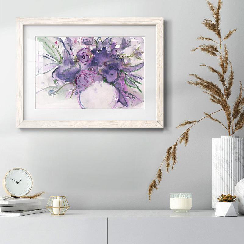 Lavande florale Splendor I, Blanc, H 14 po x l 20 po x P 1,5 po