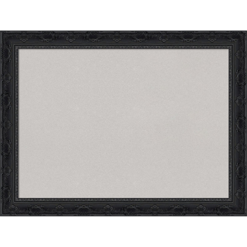 Filigrane noir lustré, tableau d'affichage en liège gris, tableau d'organisation, tableau d'affichage, H 24 po x l 32 po