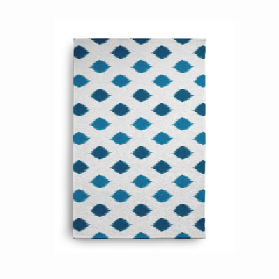 1 tapis en chenille douce à rayures en ikat