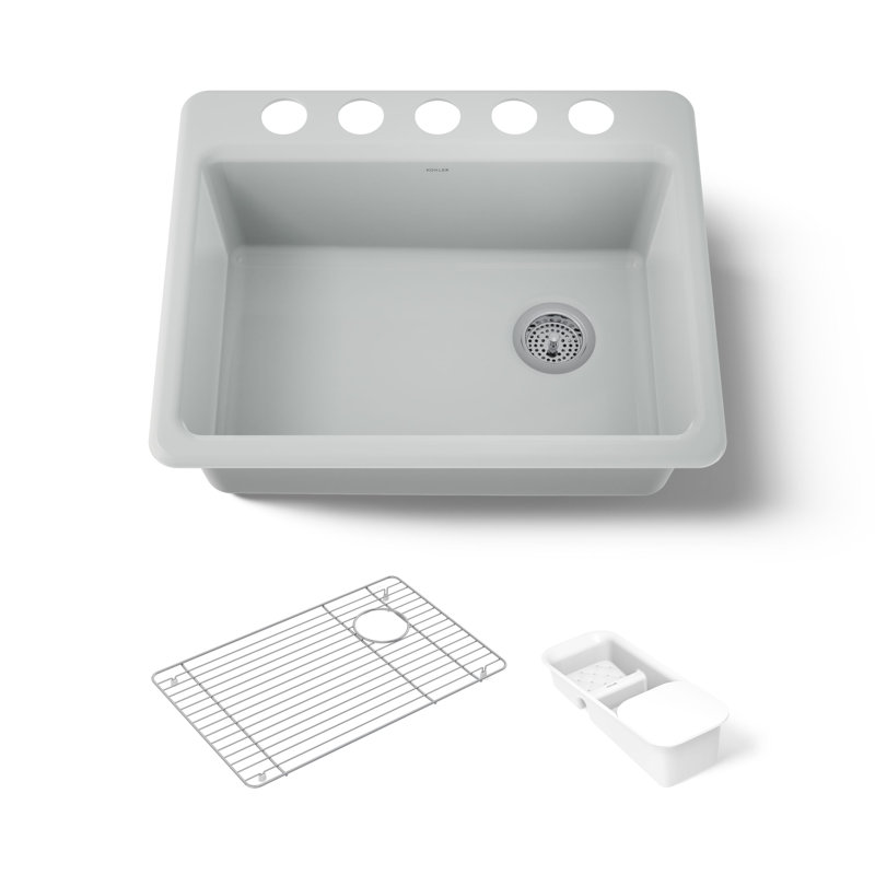 Riverby® 27"L x 22"W Kitchen Sink, Ice Gray