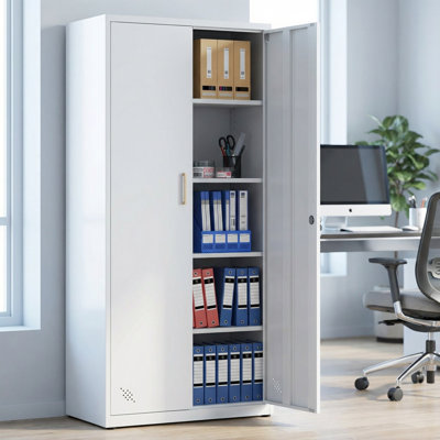 Magdiel Steel Single Storage Cabinet ( 68.9'' H x 31.5'' W x 15.75'' D)