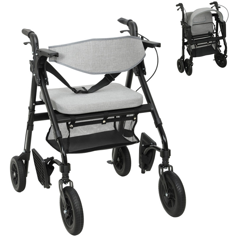 103cm H x 69cm W Rollator Walker, Grey