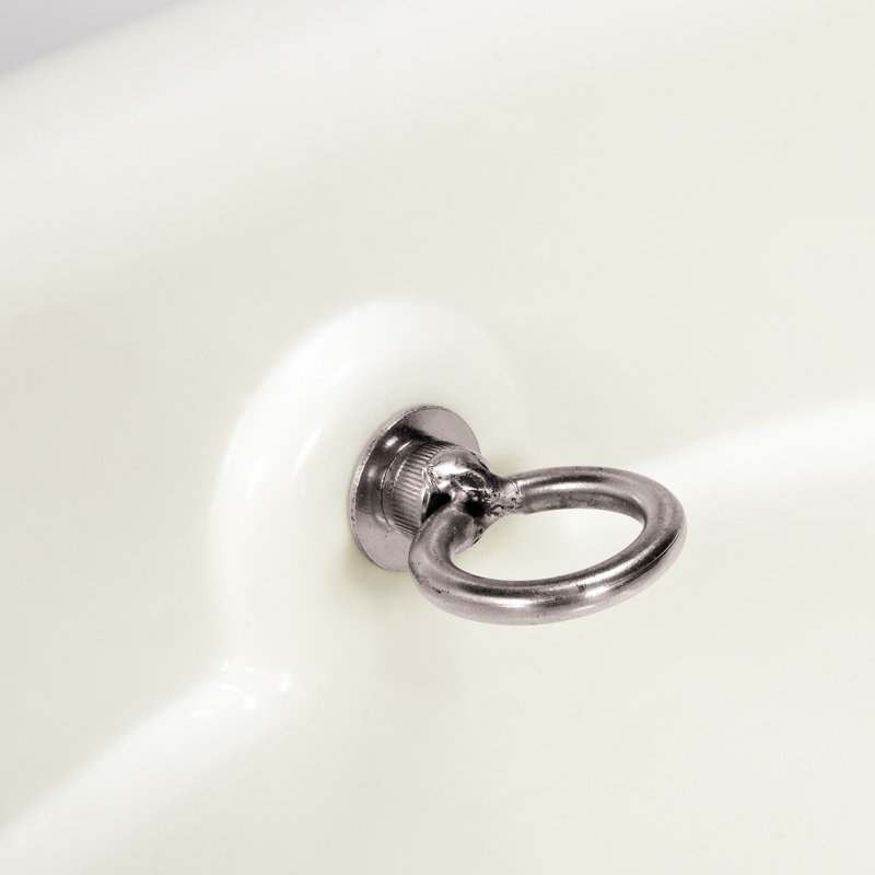 Ivory Elevated Grooming Tub with Chrome Stand