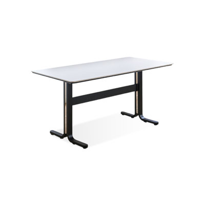 Black Rectangular Sintered Stone tabletop Dining Table