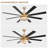 Terriek 72" Gold Ceiling Fans with Lights and Remote, 6 Speed Reverisble DC Motor Large Motor Modern Ceiling Fan-868463024