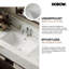  Lavabo de salle de bain encastré en céramique blanche avec trop-plein 27,56 po x 15,75 po ClarityPure