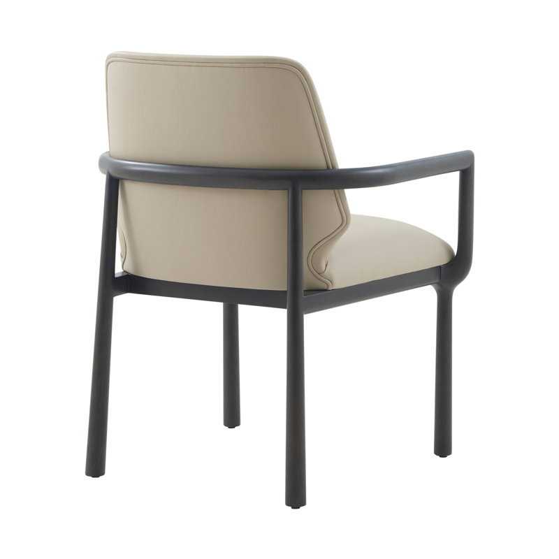 Kesden Leather Arm Chair, Silent Black