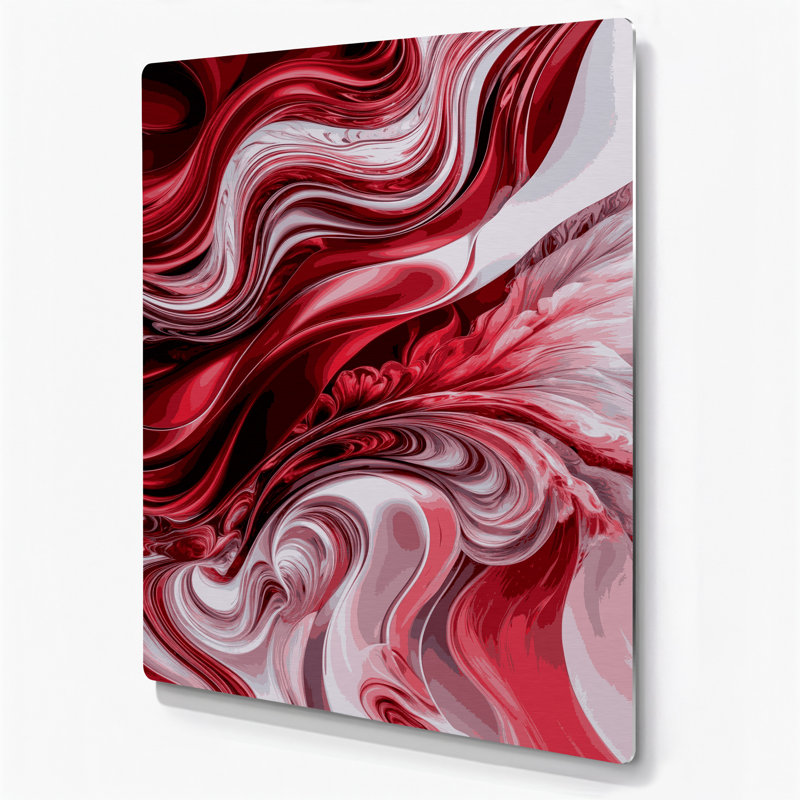 Abstraction numérique 55, art mural en métal mauve, H 10 po x l 8 po