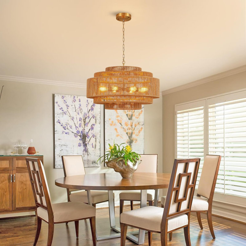 Lustre 8 lumières Boho Coastal