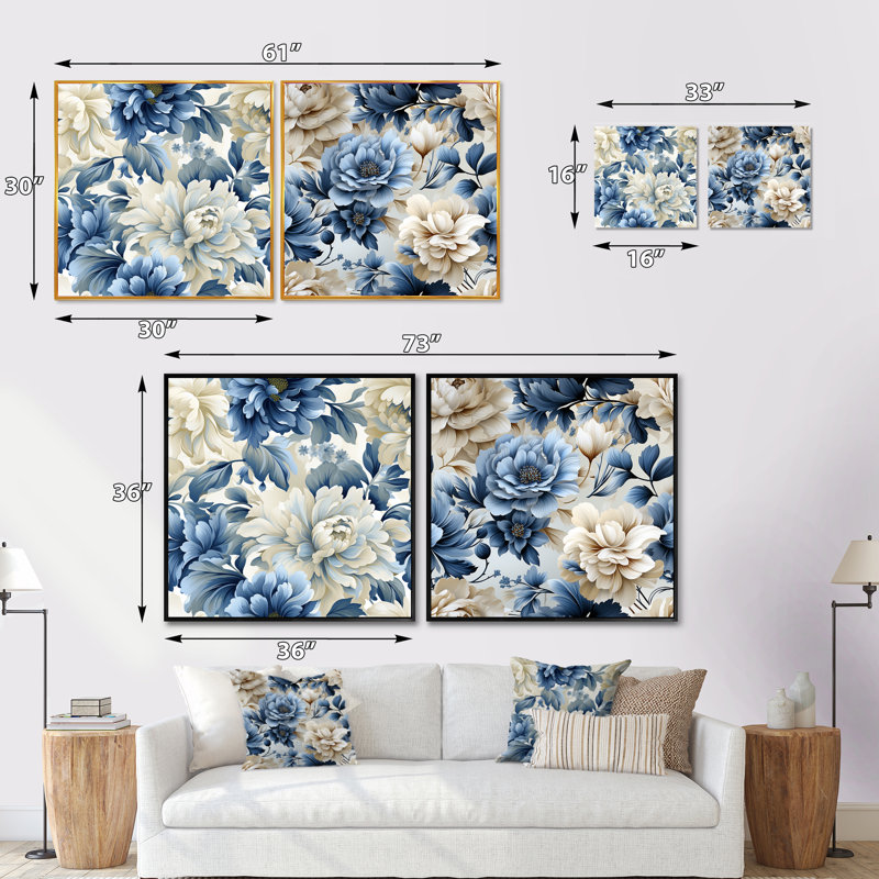 Coastal Tranquility Victorian, Cadre flottant noir, H 16 po x l 33 po
